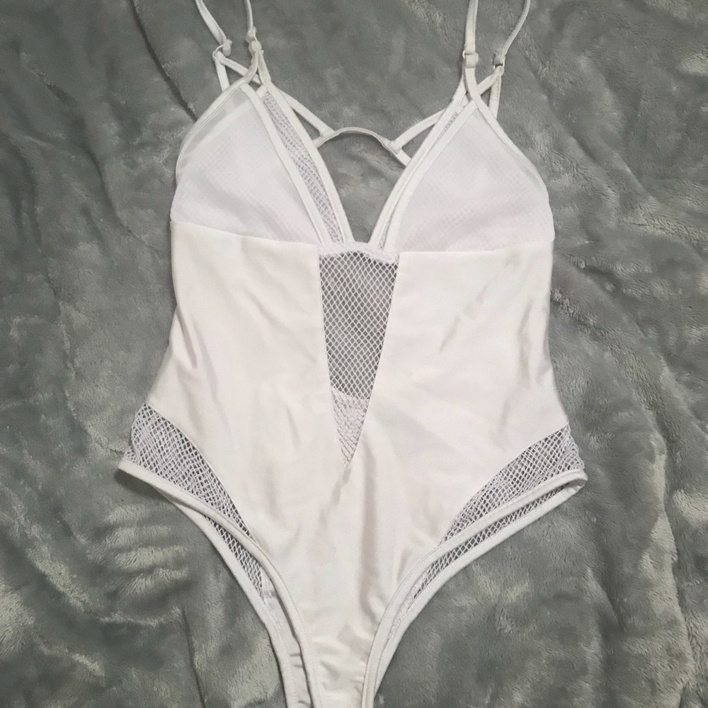 White Mesh Bodysuit